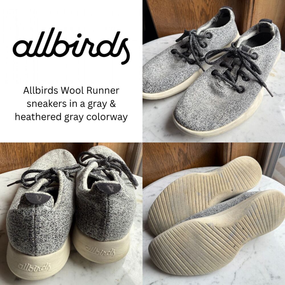 Allbirds Wool Runner Natural Grey Merino Sneakers Men’s 11 Women’s 12.5